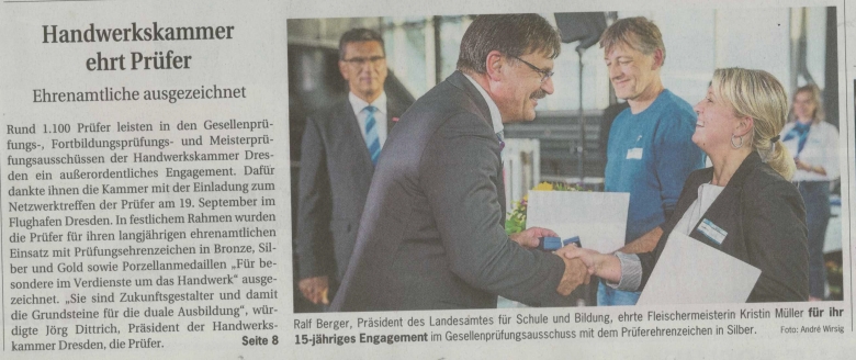 Handwerkskammer ehrt Prüfer